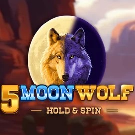 5 Moon Wolf slot logo by Apparat Gaming at SlotsPalace Casino