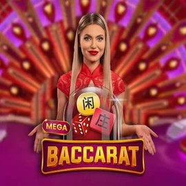 Mega Baccarat game by Pragmatic Play – logo hosted on SlotsPalace Casino